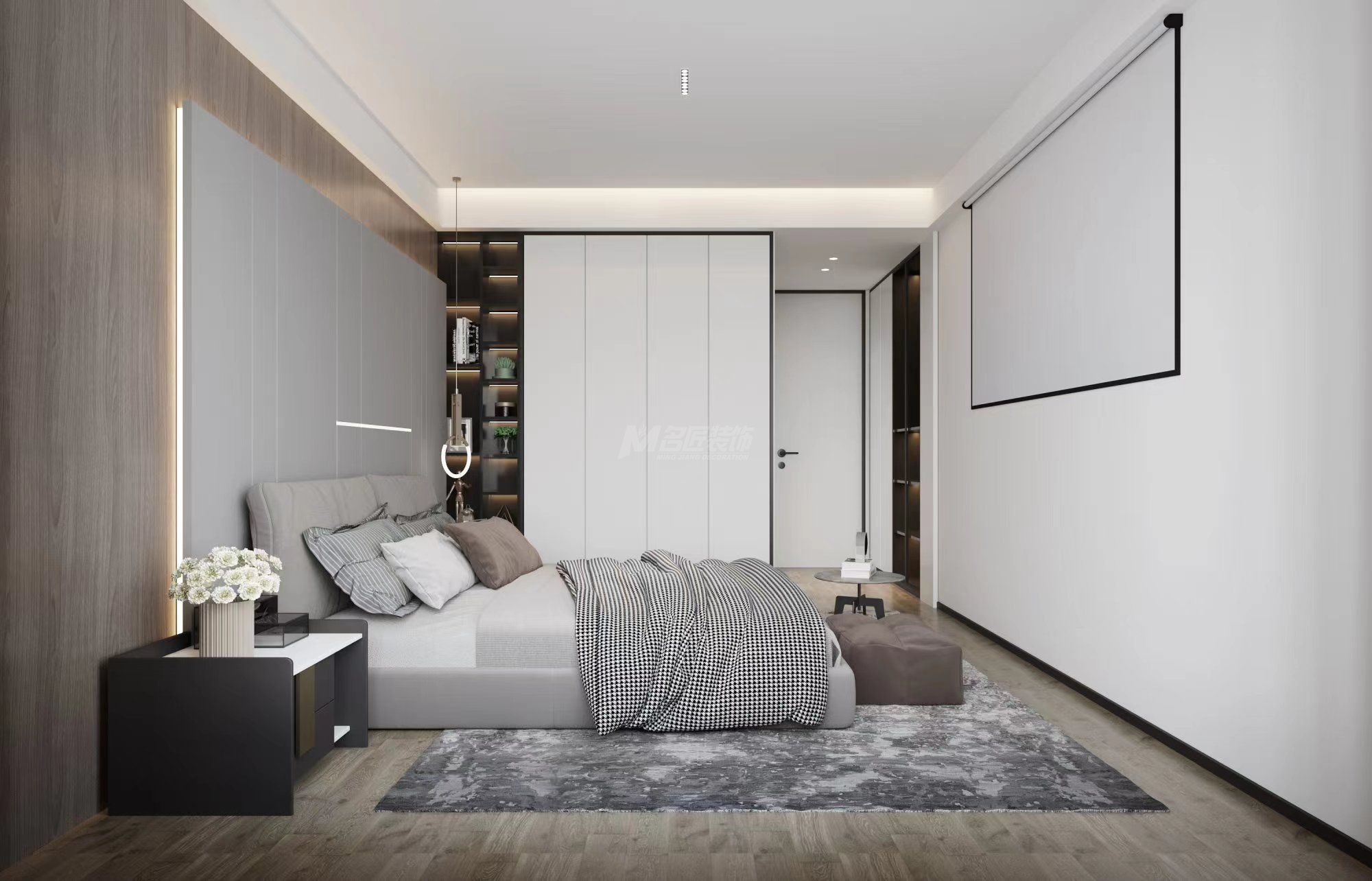 优优家园133㎡主卧现代简约装修风格效果