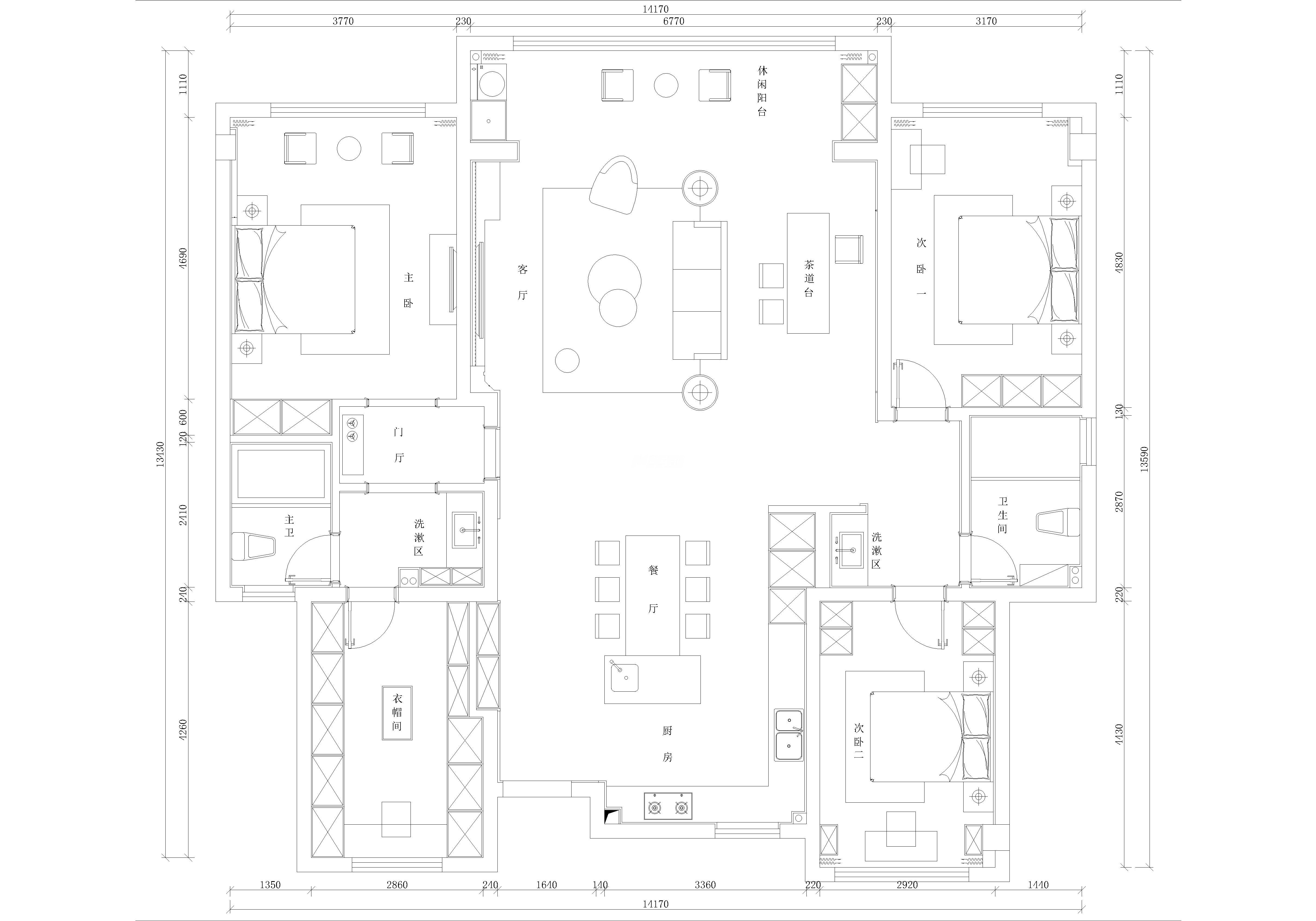 万科朗润150㎡平面图
