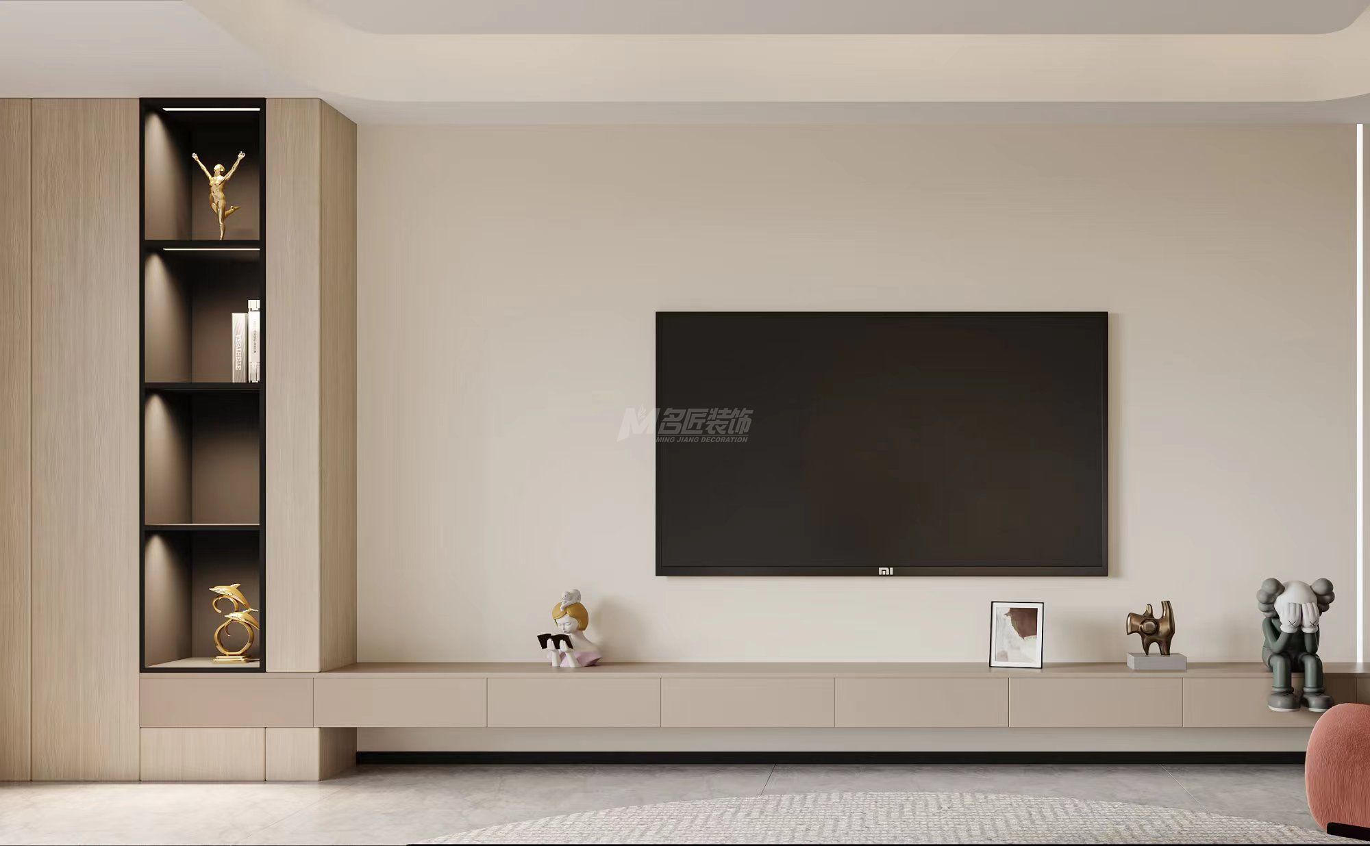 南宁广源华府128㎡客厅现代简约装修风格效果图