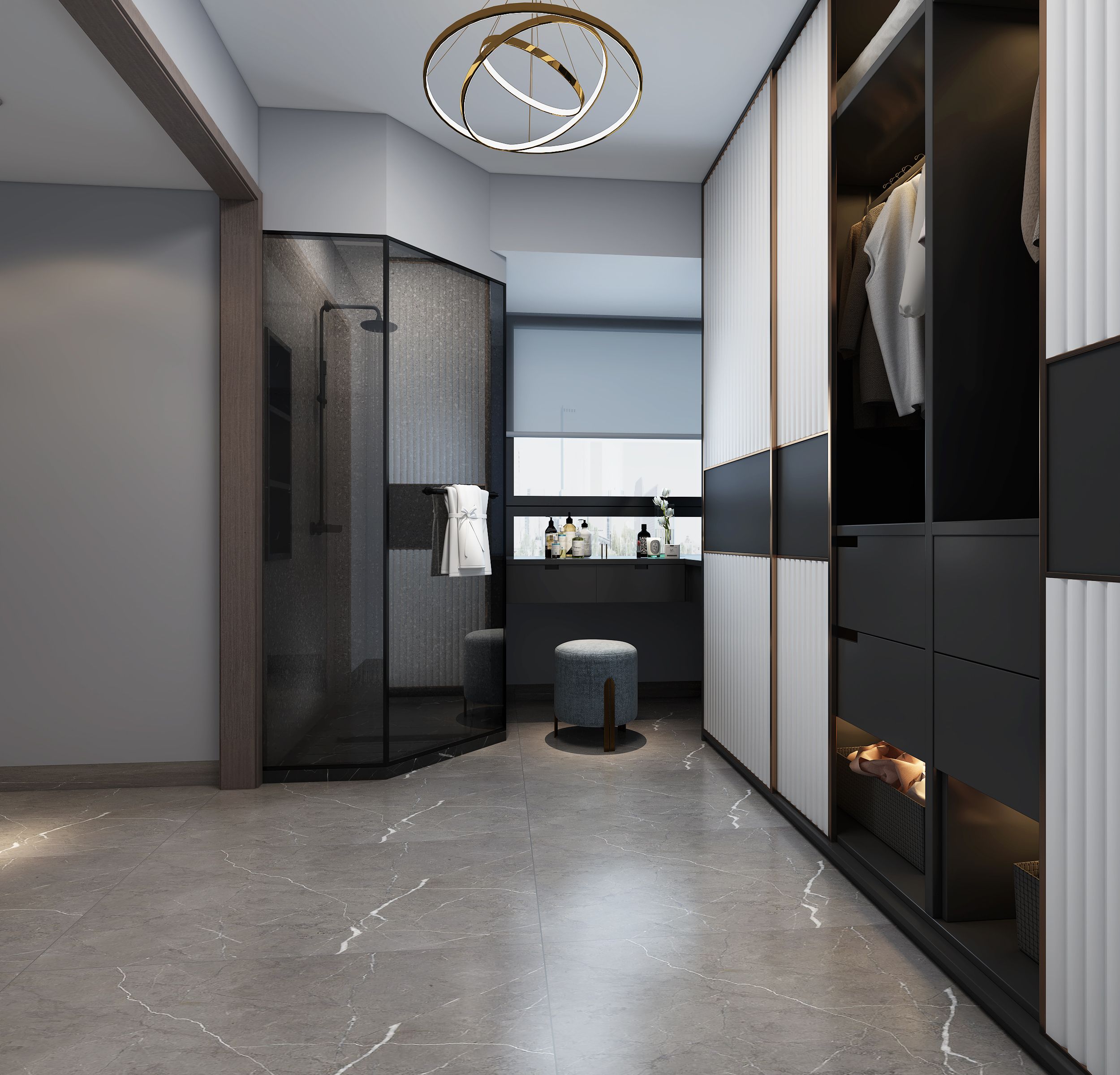 阳光城丽景湾130㎡衣帽间现代简约装修风格效果图