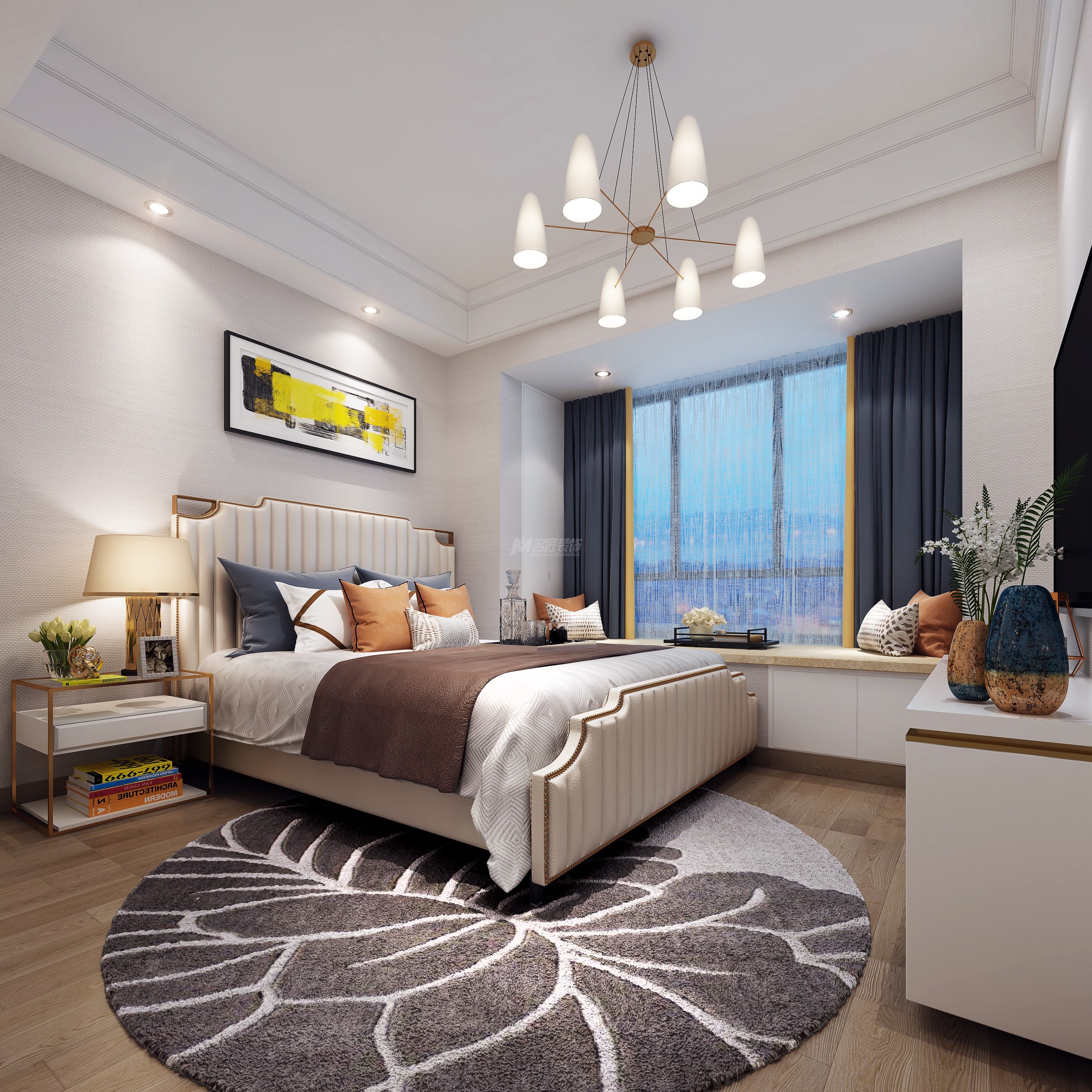 金源一品120㎡主卧现代装修风格效果图